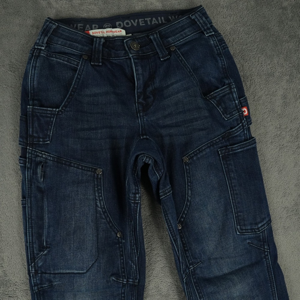 Dovetail Workwear Kirin Pants Women 28 (26x27) Blue Graphene Nanocarbon Cargo